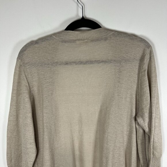 Eileen Fisher Sweater Womens XL Cream Cardigan Linen Blend Minimalist Beachy - Picture 8 of 9